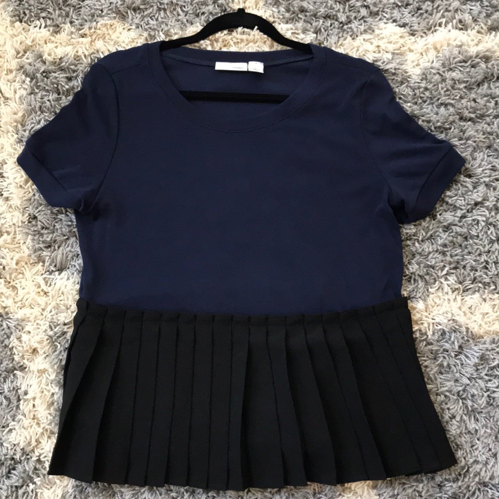 NWOT Halogen Accordion Blouse